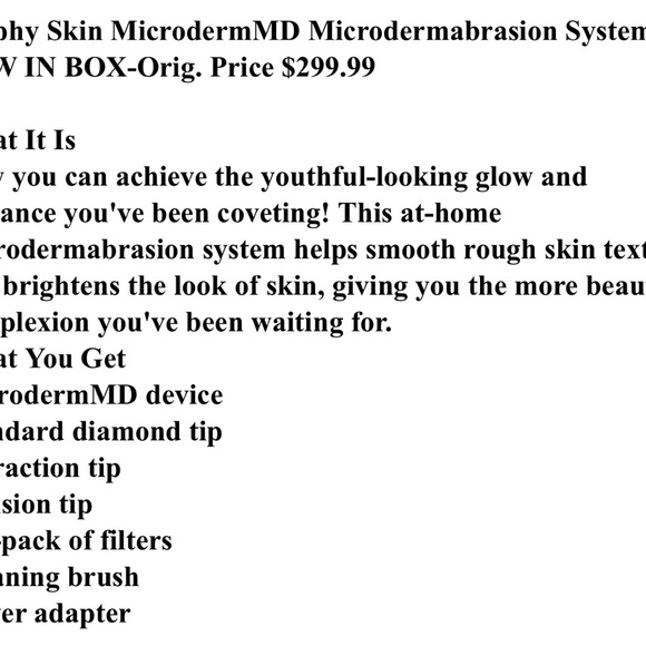 NWT Trophy Skin MicrodermMD Microdermabrasion System - Picture 10 of 11